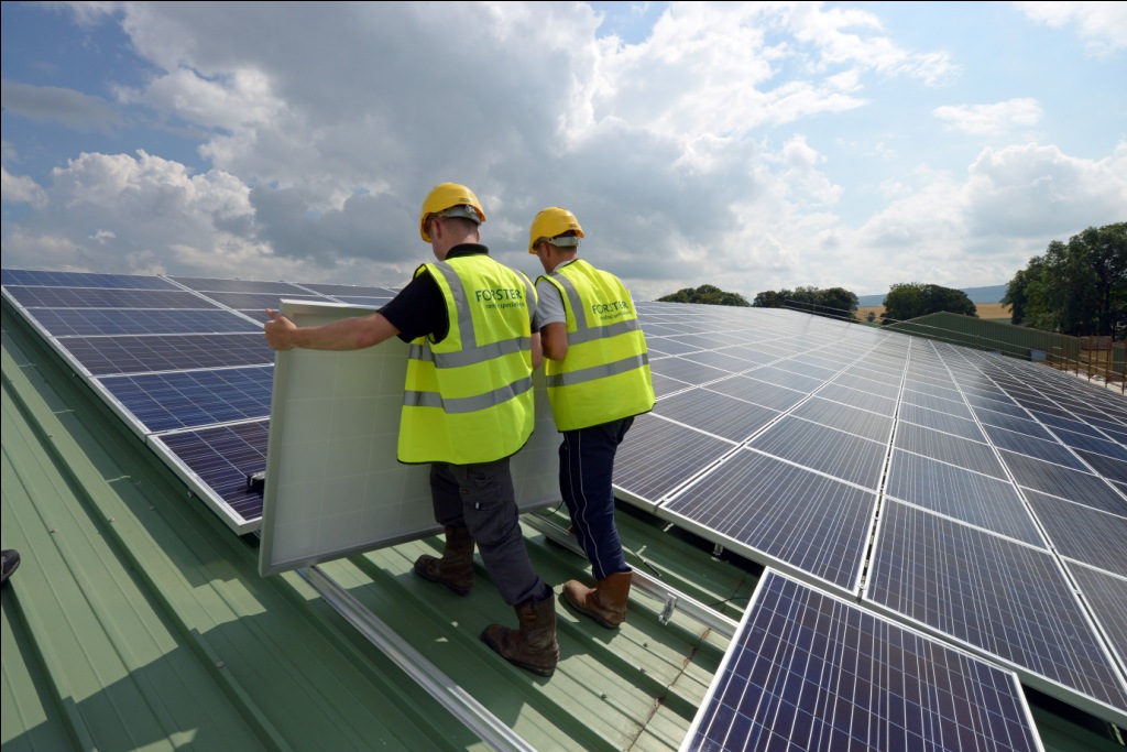 Commercial roof-top solar installation (C) Forster Energy - Copy