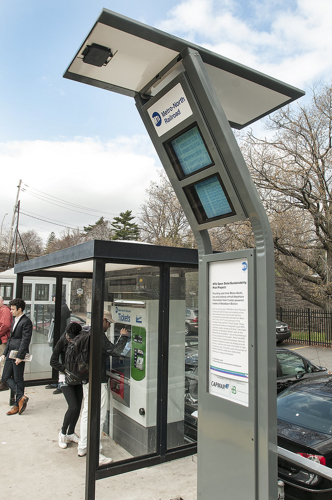 Solar Kiosk at Metro-North Station
