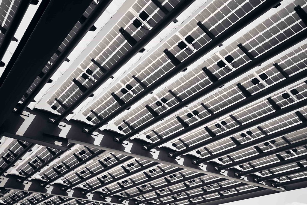 Solar Panels Black and White