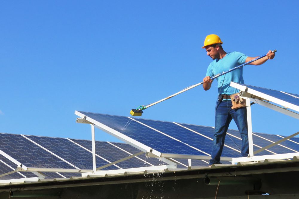 Proper maintenance solar panel system